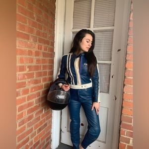 1970’s Wilhem Krawhel Leather Motorcycle Jumpsuit